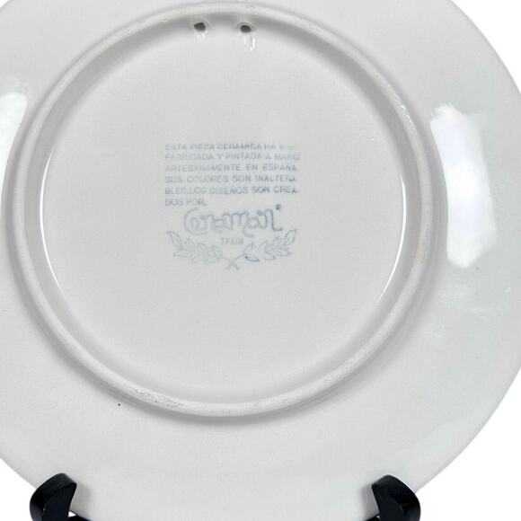 Ceramar Hand Painted Vintage Neo-Classical 9" Wall Plate-Spain-Excellent & Rare! - Picture 4 of 4